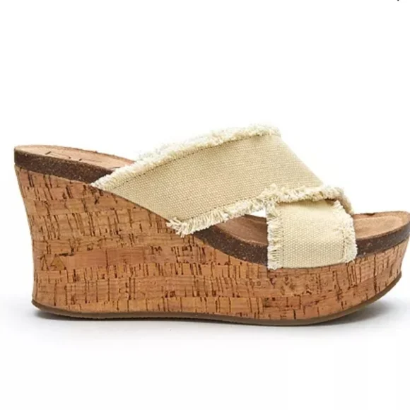 Beach by Matisse Sea Salt Wedge Sandals Black -5 - Picture 2 of 11